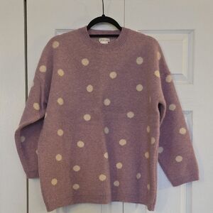 Main Strip Lavender Polka Dot Sweater
